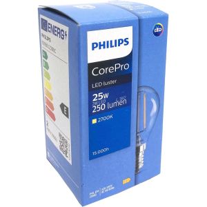 Philips LED kogel E14 2-25W 2700K filament helder - Afbeelding 2