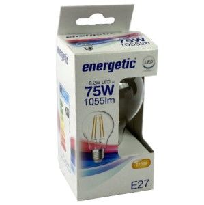 Energetic LED GLS E27 7,8-75W 2700K filament helder - Afbeelding 2