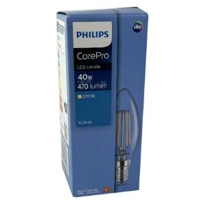 Philips LED kaars E14 4,3-40W 2700K filament helder - Afbeelding 2