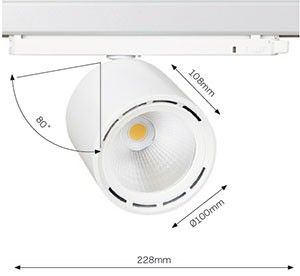 LED railspot 3-fase 34W 4000K zwart 30gr Lival CAFETERIA - Afbeelding 2