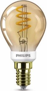 Philips LED kogel E14 2,6W-20W 2000K filament gold dimbaar blister - Afbeelding 2