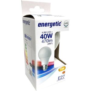 Energetic LED GLS E27 4,8-40W 2700K mat - Afbeelding 2