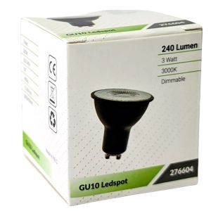 LED spot GU10 230V 3-35W 60gr zwart 3000K dimbaar - Afbeelding 2