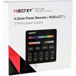 RGB-CCT draadloze opbouw schakelaar 2.4G 4-zones zwart - Afbeelding 2