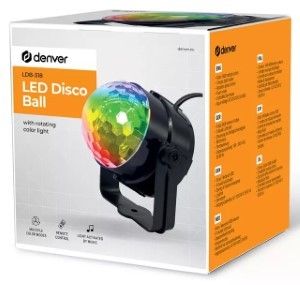 LED Partybol disco 4W 7 functies +ab zwart - Afbeelding 2