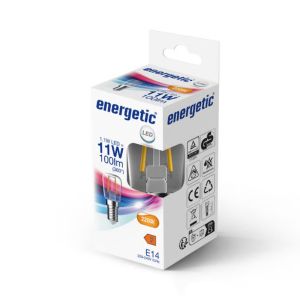 Energetic LED buislamp T25 E14 1,1-11W 2200K filament helder - Afbeelding 2