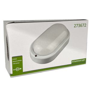 LED Wandlamp 8W ovaal bulkhead wit 4000K - Afbeelding 2