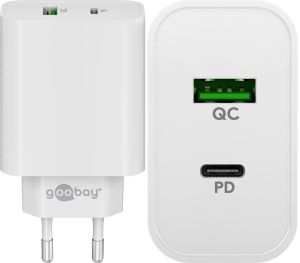 USB + USB-C snellader 45W wit - Afbeelding 2