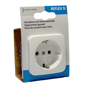 Verpakt Busch Jaeger WIT inbouw stopcontact RA - Afbeelding 2