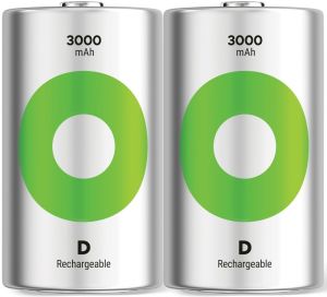 GP NiMH oplaadbare batterij D 3000mA blister(2) - Afbeelding 2