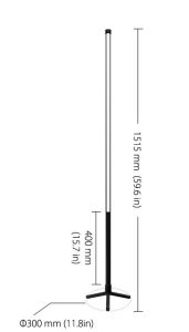 RGB-CCT LED WiFi vloerlamp 12W 24V - Afbeelding 2