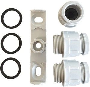 Kabeldoos WISKA 308 + 3 wartels M20 IP66 grijs - Afbeelding 2