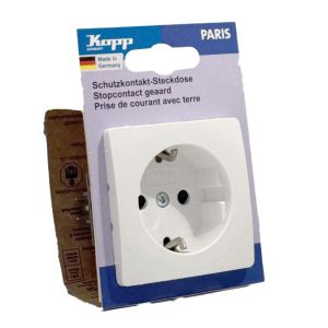 Verpakt Kopp Paris arctic wit inbouw stopcontact wcd RA + kinderbeveiliging - Afbeelding 2