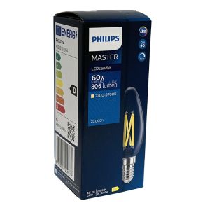 Philips LED kaars E14 5,9-60W filament helder dimtone - Afbeelding 2