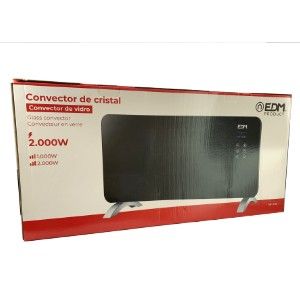 Convectorkachel glasplaat 2000W zwart - Afbeelding 2