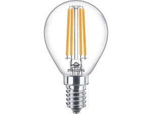 Philips LED kogel E14 6,5-60W 2700K filament helder blister - Afbeelding 2