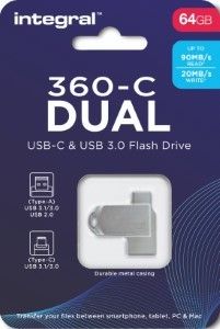 USB stick 64GB Metal Dual USB-C en USB 3.0 - Afbeelding 2