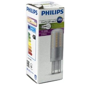 Philips LED steek G9 230V 4,8-60W 2700K - Afbeelding 2