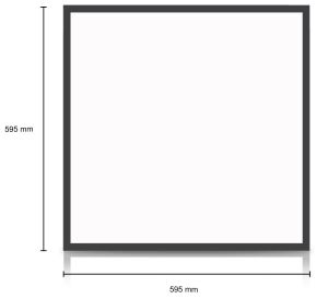 LED backlit paneel zwart 60x60cm 30W 3CCT 3848Lm - Afbeelding 2