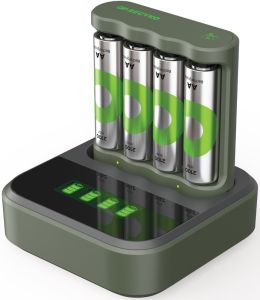 GP Batterijlader USB 6H met 4x2100mA AA batterij + Dock - Afbeelding 2