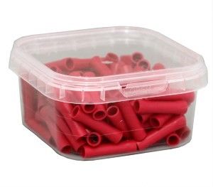 Kabelschoen rondsteker female iso rood 4mm - Afbeelding 2