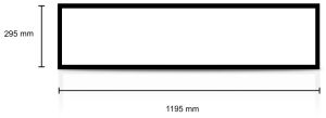 LED backlit paneel zwart 120x30cm 30W 3CCT 3761Lm - Afbeelding 2