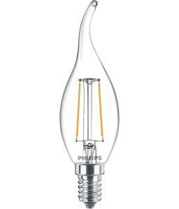 Philips LED tipkaars E14 2-25W 2700K filament helder blister - Afbeelding 2