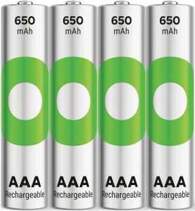 GP NiMH oplaadbare batterij AAA 650mA PHONE blister(4) - Afbeelding 2