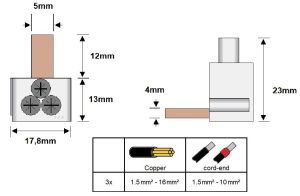 Voedingsklem FT3 3x16mm grijs SEP - Afbeelding 2