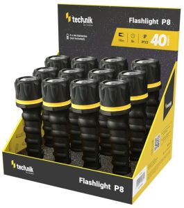 Technik LED zaklamp P8 rubber 2xAA 40 lumen - Afbeelding 2