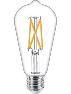 Philips LED ST64 E27 5,9-60W filament helder WarmGlow blister - Afbeelding 2