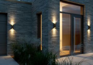 Wandlamp Nico vierkant 2x GU10 roest IP54 - Afbeelding 2