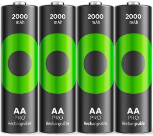 GP NiMH oplaadbare batterij AA 2000mA blister(4) - Afbeelding 2