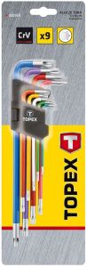 TX-sleutelset torx 9 delig lang - Afbeelding 2