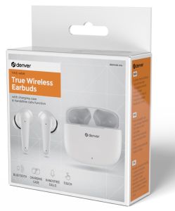 Bluetooth draadloze earbuds compact + oplaadcase wit - Afbeelding 2
