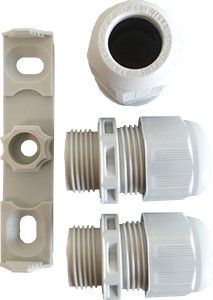 Kabeldoos WISKA 407 + 3 wartels M20 IP67 grijs - Afbeelding 2
