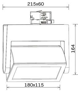 LED railspot 3-fase 33W 3000K zwart 90x70gr Lival Nanna Large - Afbeelding 2