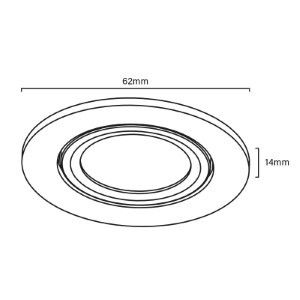 LED meubelspot 3W 2700K 62mm rond geschuurd staal - Afbeelding 2