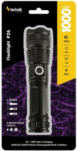 Technik LED zaklamp P26 oplaadbaar zoom 1000 lumen - Afbeelding 2