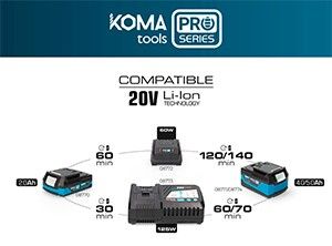 Koma tools accu kettingzaag 20V - Afbeelding 2