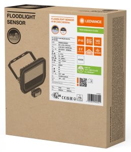 LED Bouwlamp 41W 4000K zwart + sensor - Afbeelding 2