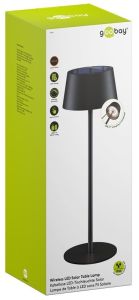 LED Solar Tafellamp 2W 3000K touch zwart - Afbeelding 2