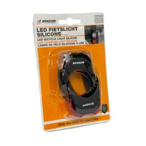 LED fietslampset 2 delig silicone rood/wit - Afbeelding 2
