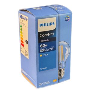Philips LED GLS E27 7-60W 2700K filament helder - Afbeelding 2