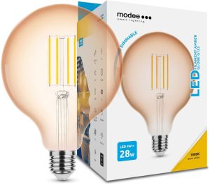 Modee LED Globe G125 E27 4-28W 1800K filament amber dimbaar - Afbeelding 2