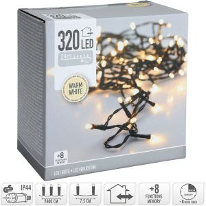 Mini strengverlichting 320 LEDS warm wit + timer - Afbeelding 2