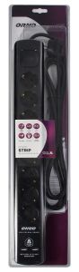 Overspanningbeveiliger 8-voudig 3m +2x USB zwart - Afbeelding 2