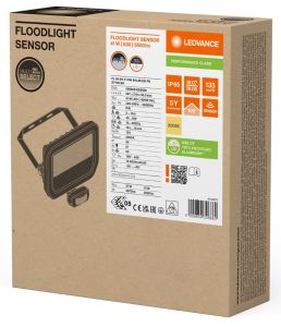 LED Bouwlamp 41W 3000K zwart + sensor - Afbeelding 2