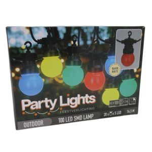 Feestverlichting 20 lampen G50 gekleurd koppelbaar - Afbeelding 2