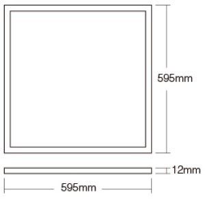 LED backlit paneel wit 60x60cm 40W RGB-CCT 4000Lm dimbaar - Afbeelding 2